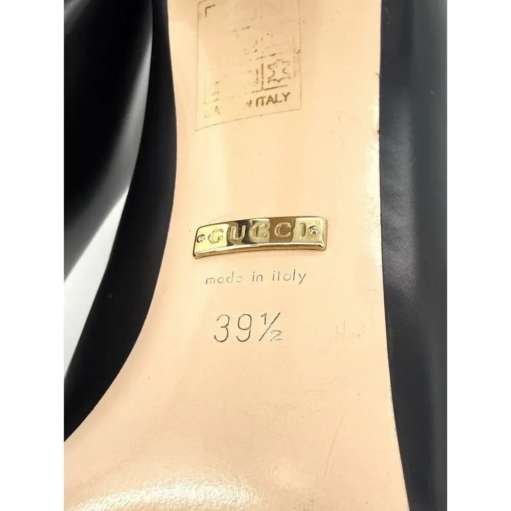 Gucci Lattice Cutout Ankle Boot Women EU 39.5 US 9.5 Black Leather
